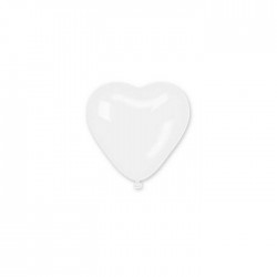 PALLONCINI CUORE 11" 28cm BIANCO 100pz