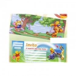 INVITI BLOCCHETTO WINNIE THE POOH 20pz