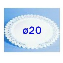 VASSOIO TRINATO BIANCO ø20