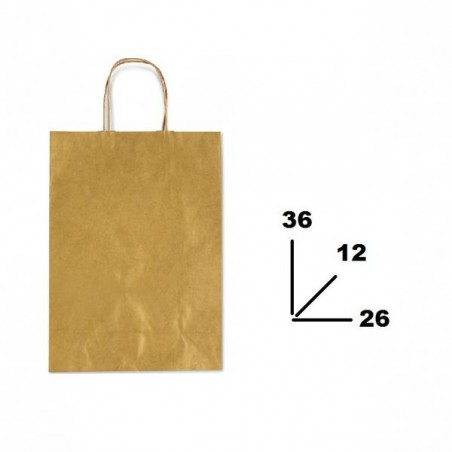 BORSA CARTA COLOR MIS.26+12x36cm ORO 553