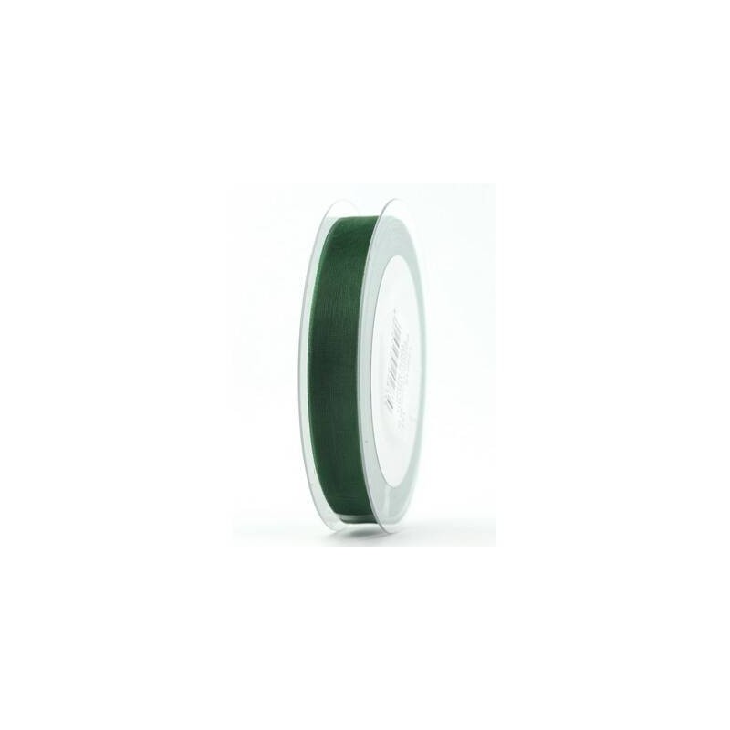 NASTRO ORGANZA mm15x50mt VERDE BOTTIGLIA