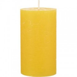 CANDELA MOCCOLO RUSTIC SAFE 8x6cm GIALLO