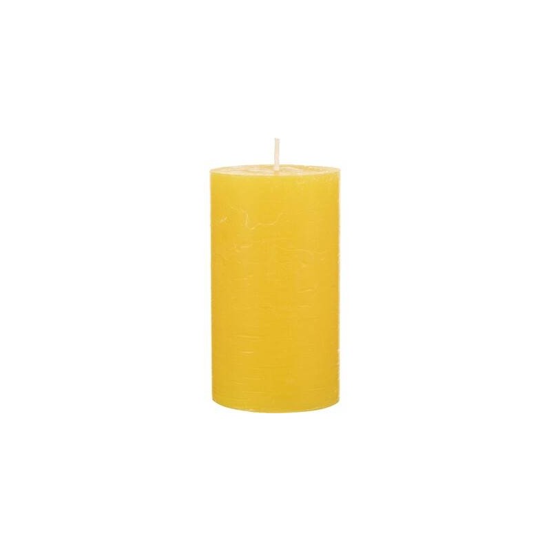 CANDELA MOCCOLO RUSTIC SAFE 8x6cm GIALLO