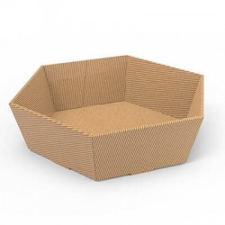 CESTA ESAGONALE 16,5x18x6cm PORTATA 3kg CANNETE' AVANA