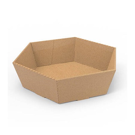 CESTA ESAGONALE 16,5x18x6cm PORTATA 3kg CANNETE' AVANA