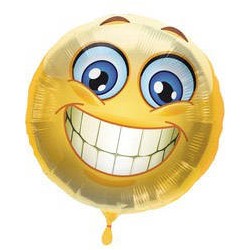 PALLONE MYLAR EMOTICON SMILE 45cm