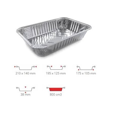 TEGLIA ALLUMINIO 2/3 PRZ 100pz R1G CONTITAL