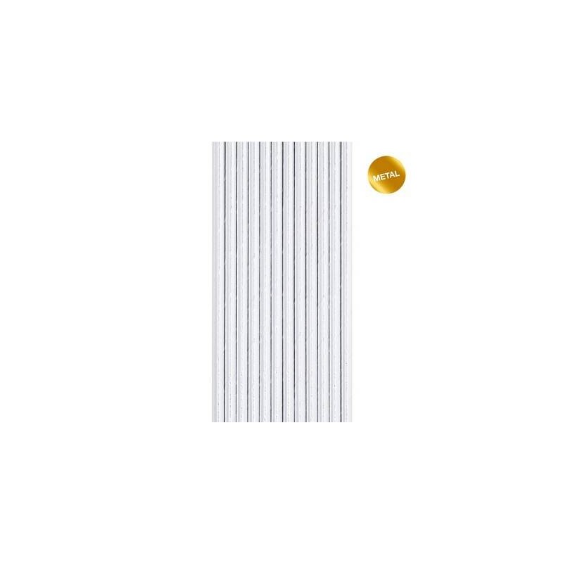 CANNUCCE IN CARTA METAL ARGENTO 20cm 12pz