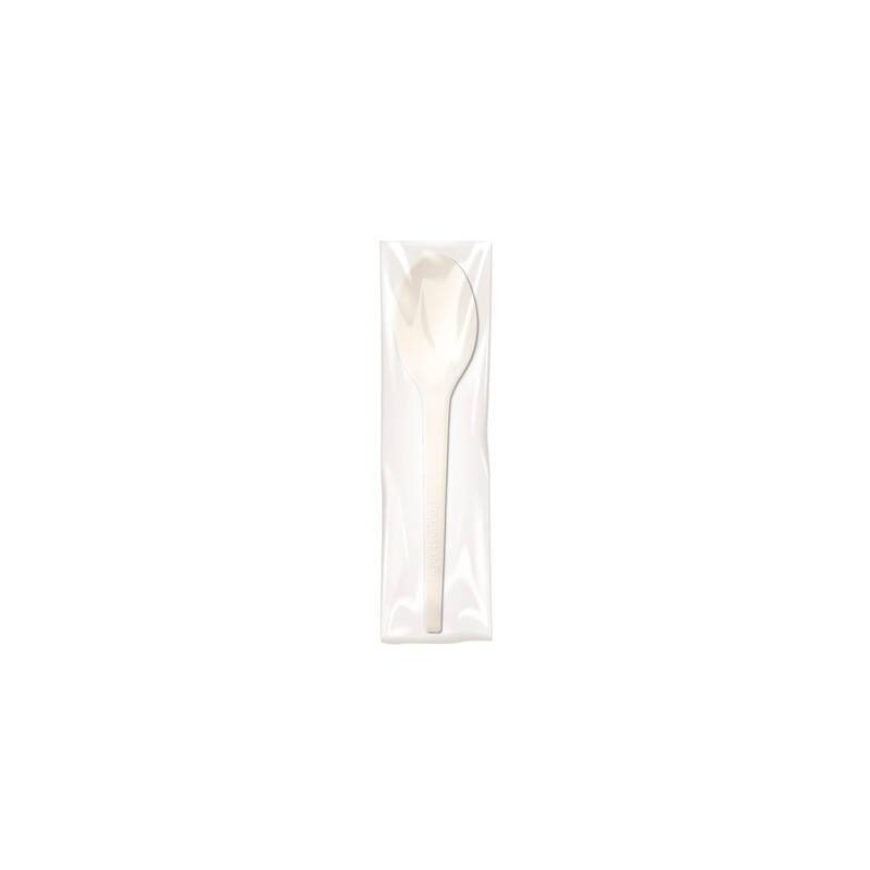 CUCCHIAIO CPLA IMBUSTATO 16,5cm BIANCO 100pz