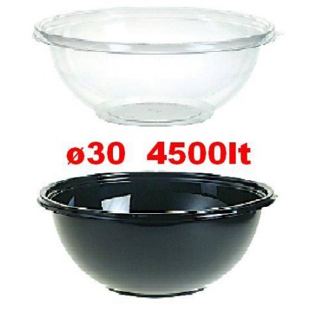 INSALATIERA PET TRASPARENTE ø30x11cm  4,5lt