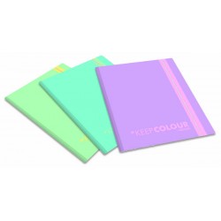 CARTELLINA 3 LEMBI PPL C/ELASTICO 25x34x2cm KEEP COLOUR PASTEL ARDA