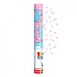 CANNONE SPARA CORIANDOLI BABY GIRL-BOY ''ROSA'' 30cm