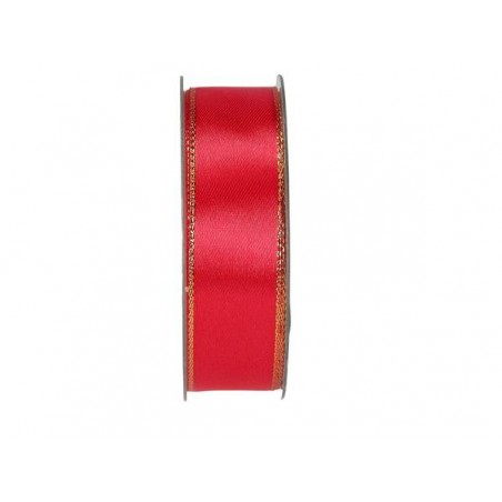 NASTRO DOUBLE BORDO ORO mm25x25mt 123-ROSSO