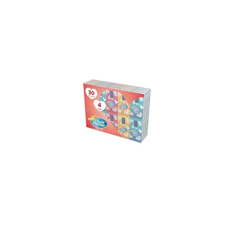 FAZZOLETTI 4V LOVE SOFT FLOWER 30pz