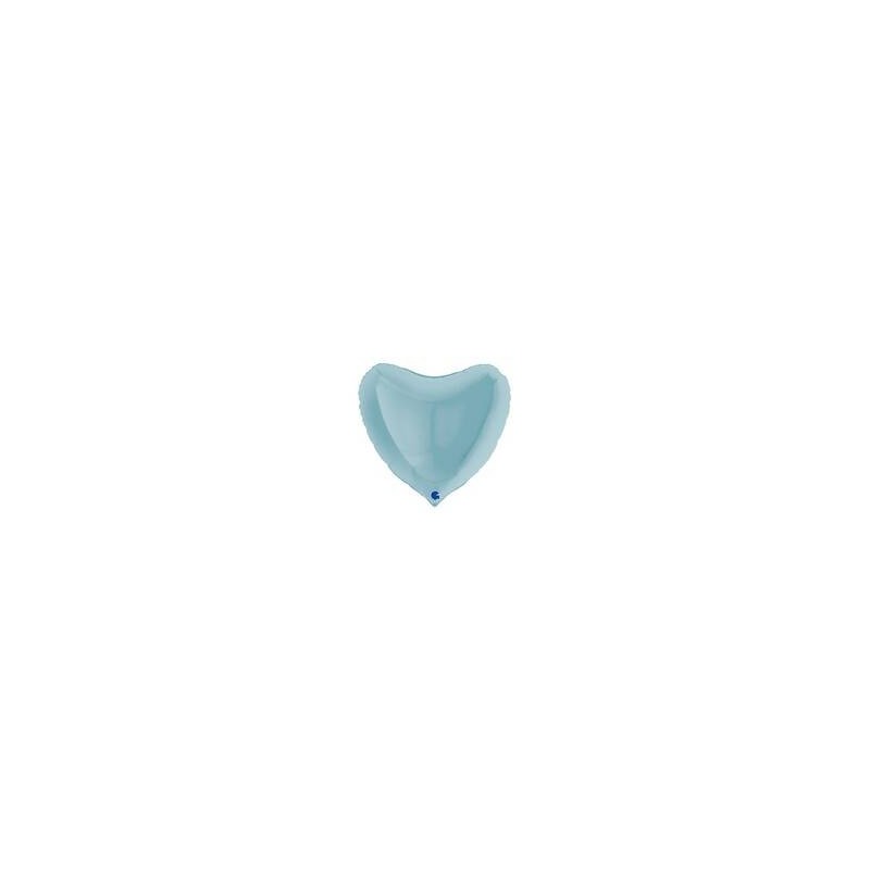PALLONE MYLAR CUORE 18 45cm PASTELLO BLUE