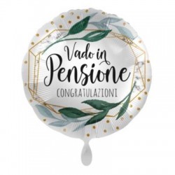 PALLONE MYLAR TONDO 17 43cm VADO IN PENSIONE