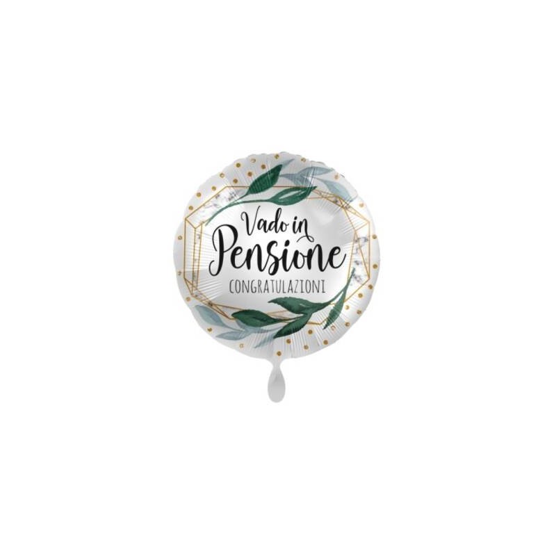 PALLONE MYLAR TONDO 17 43cm VADO IN PENSIONE