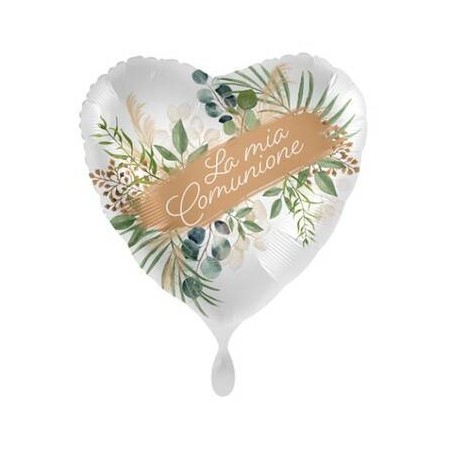 PALLONE MYLAR CUORE 17 43cm LA MIA COMUNIONE