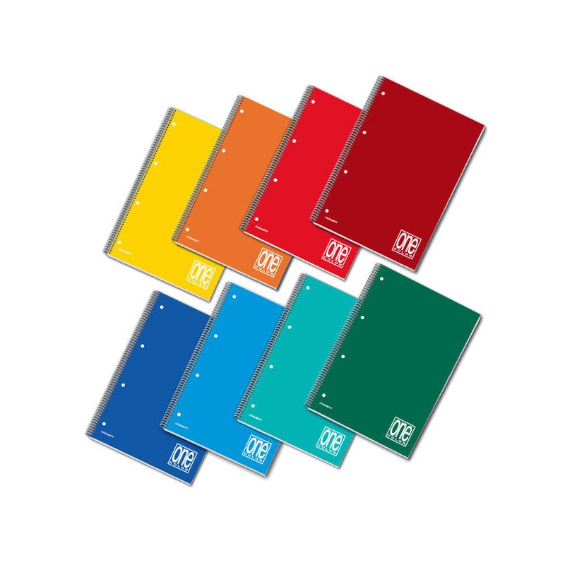 MAXI QUADERNO SPIRALE ONE COLOR FORATO 140fg 70gr 1 RIGO