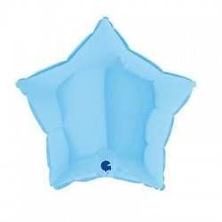PALLONE MYLAR STELLA 18 46cm CELESTE