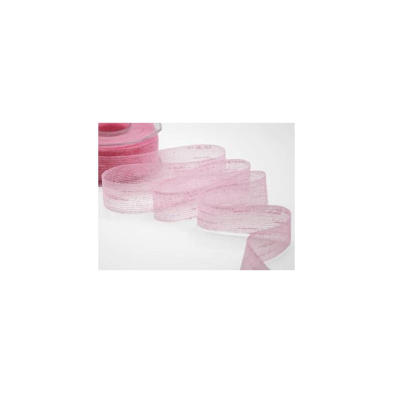 NASTRO VELETTA mm20x25mt COL.20 ROSA BABY