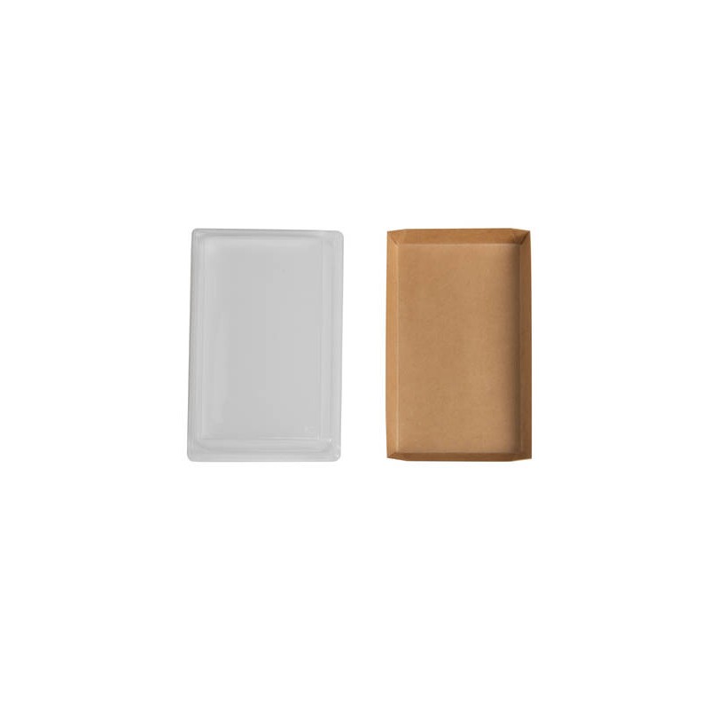 SUSHI BOX IN BAMBOO PAPER+PE 20,5x13x2,5cm 50pz