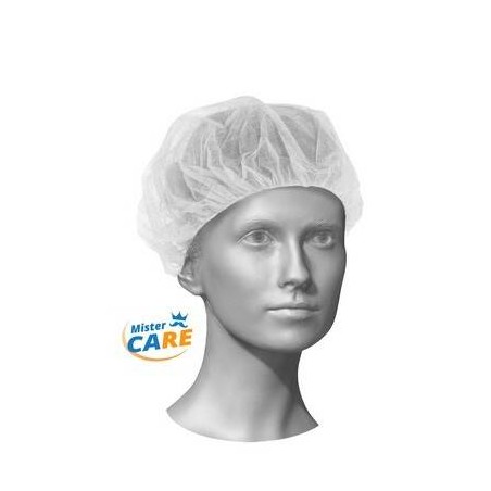 Mr.Care - CUFFIA COPRICAPO BOUFFANT TONDA ø60 BIANCA 100pz
