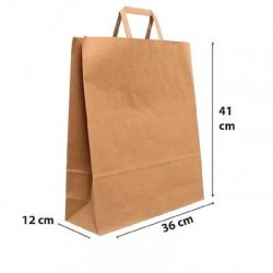 BORSA CARTA AVANA PIATTINA 90gr 36+12x41cm CARTONE 250pz