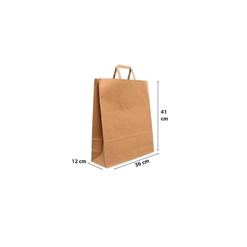 BORSA CARTA AVANA PIATTINA 90gr 36+12x41cm CARTONE 250pz