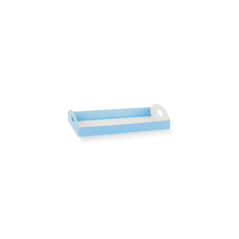 VASSOIO CARTONCINO C/MANIGLIE 43,5x29x4,5cm FIBRA AZZURRO