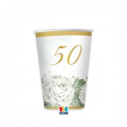 BICCHIERI 250cc 50°ANNIVERSARIO EUCALIPTO 6pz