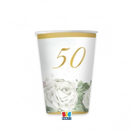 BICCHIERI 250cc 50°ANNIVERSARIO EUCALIPTO 6pz