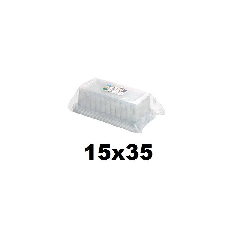 COPERCHIO MEDORO RETTANGOLARE 15x35x9,5cm PET