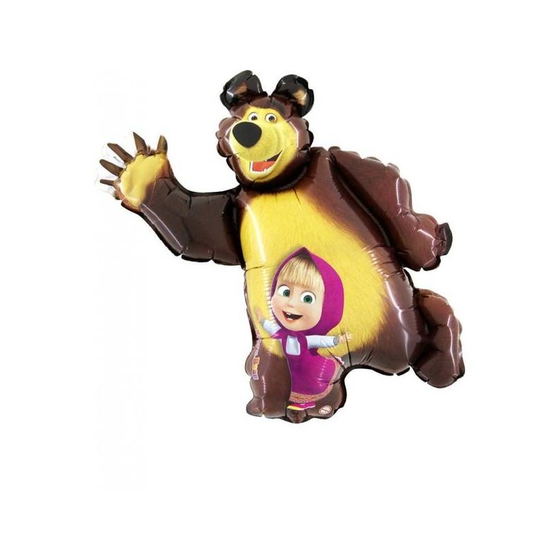 PALLONE MYLAR MINI SHAPE MASHA E L'ORSO