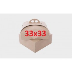 SCATOLA PORTA TORTA QUADRATA MIS.33x33x7 ECOLIFE