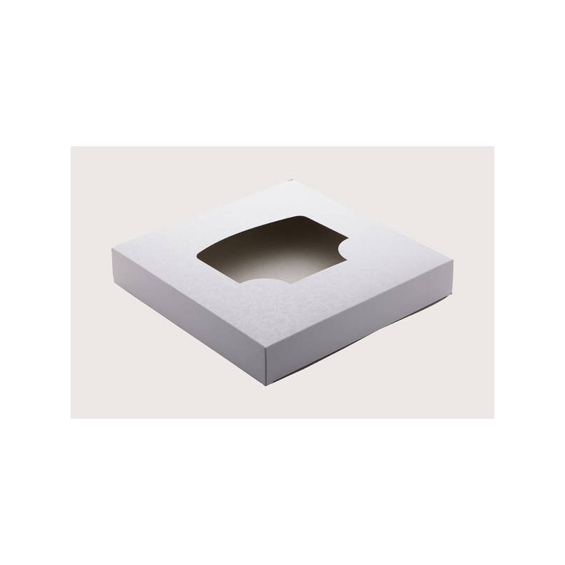 SCATOLA PORTA CROSTATA 30x30x5 BIANCO RAMAGE
