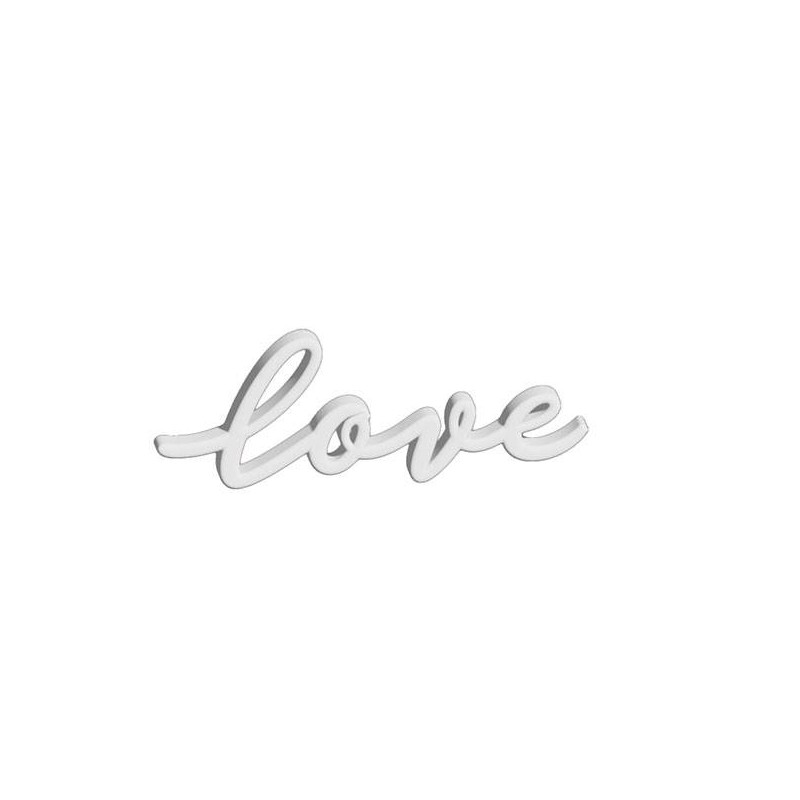 SCRITTA LEGNO LOVE BIANCA C/ADESIVO 12pz