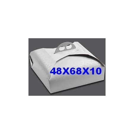 SCATOLA PORTA TORTA RETTANGOLARE 48x68x10 BIANCO RAMAGE