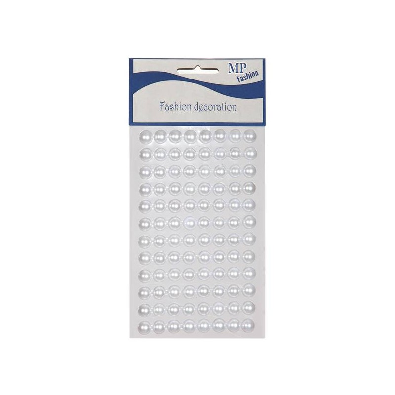 PERLE STICKERS BIANCO OPACO 10mm 96pz