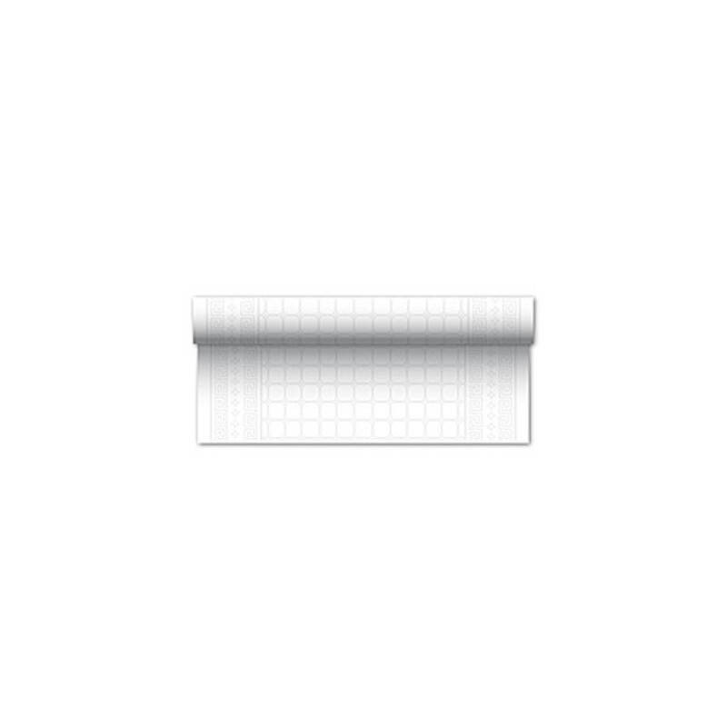 TOVAGLIA ROTOLO CARTA 1,20x50mt DAMASCATA BIANCA
