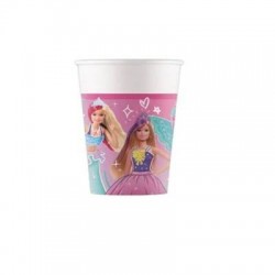 BICCHIERI CARTA BARBIE 200cc 8pz
