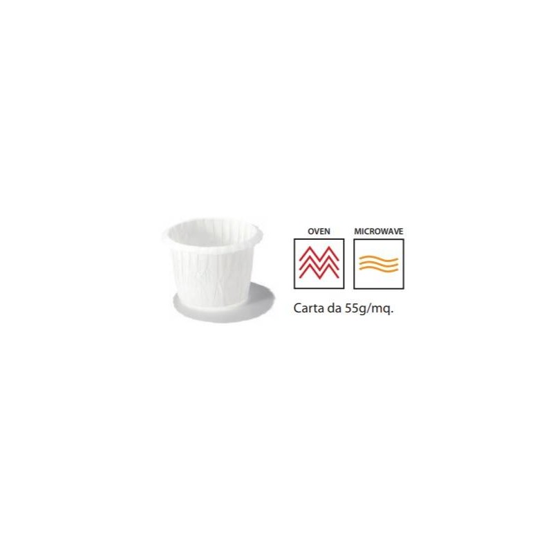 PIROTTINI MUFFIN 30x30mm BIANCO 120PZ