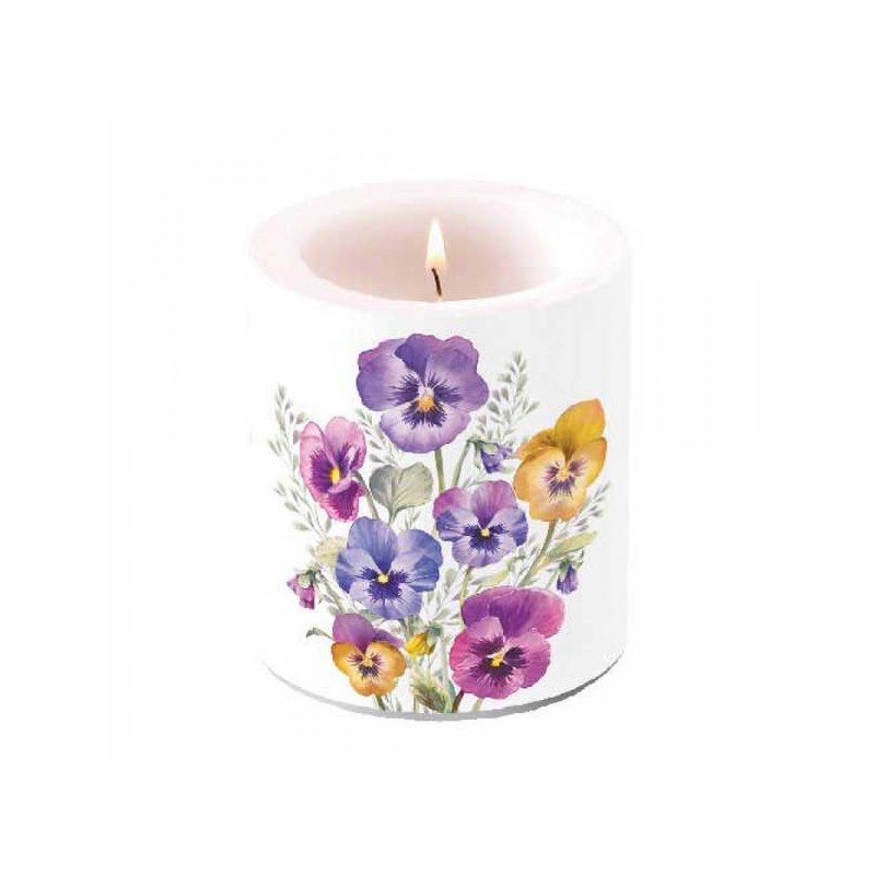 CANDELA MEDIUM PANSIES ø10x10cm