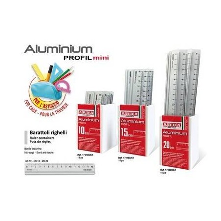 RIGHELLO ALLUMINIO 15cm PROFIL ARDA