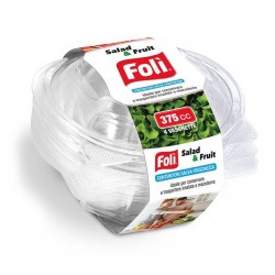CONTENITORI SALVAFRESCHEZZA PET C/COPERCHIO 375cc 4pz FOLI'