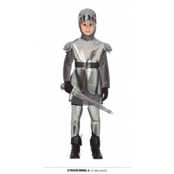 COSTUME DA CAVALIERE CON ARMATURA LUCENTE 7-9 ANNI