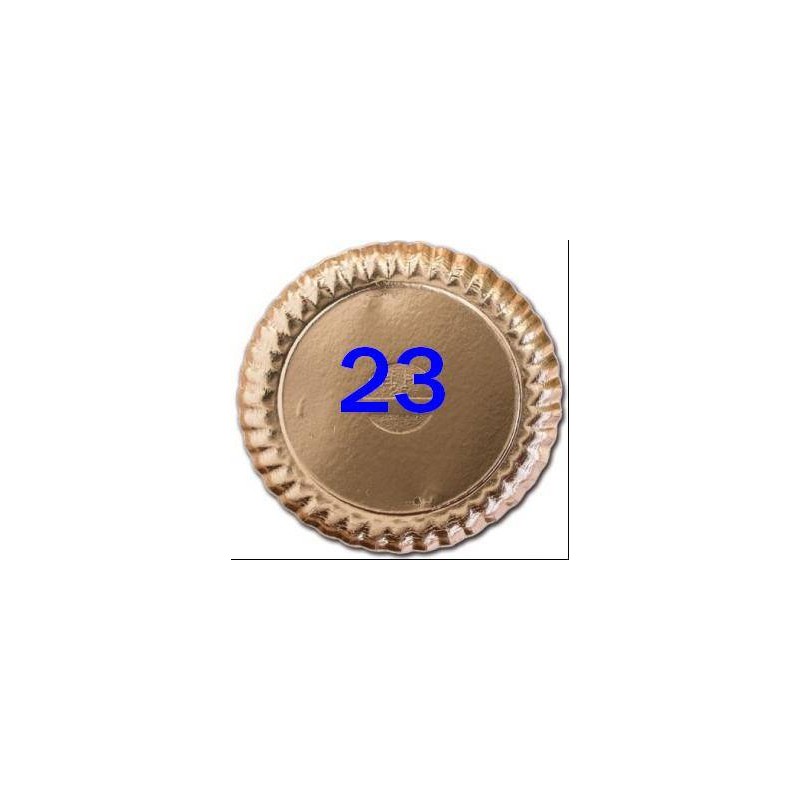 VASSOIO CARTONE ORO TONDO ø23 4 PEZZI
