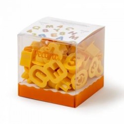 SET TAGLIAPASTA NUMERI E LETTERE PICCOLI 2x1,6cm 36pz