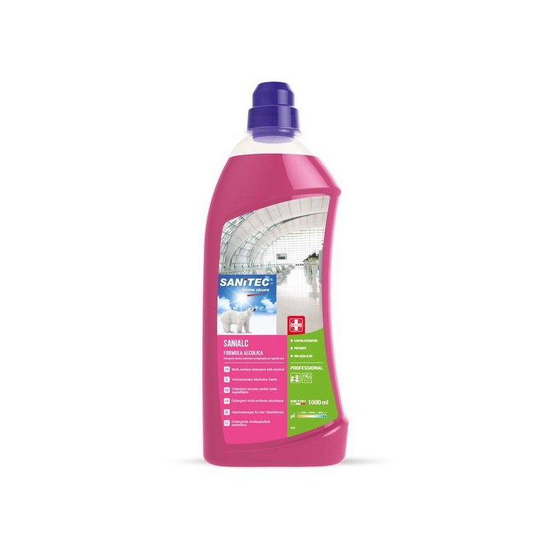 SANIALC DETERGENTE UNIVERSALE CON FLORALCOOL ANTIBATTERICO 1lt SANITEC