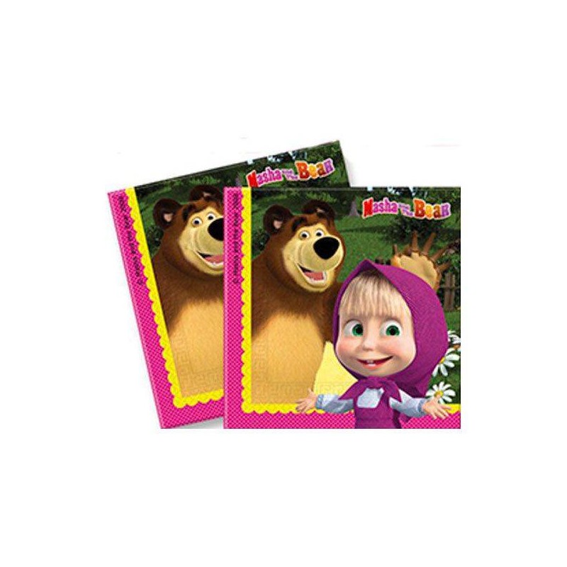 TOVAGLIOLI 33x33 MASHA E ORSO 20pz